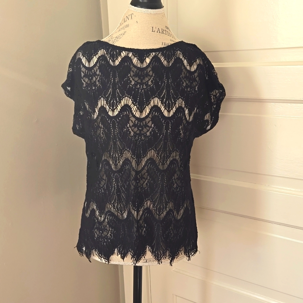 Eddie Bauer black lace shirt